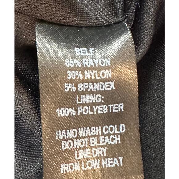 Lulus Spoonful of Sass Ruffled Bodycon Mini Dress Black Ponte Knit Size M - Picture 15 of 15